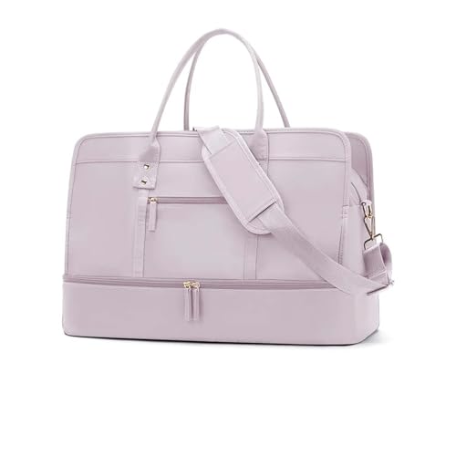 COLseller Reisetasche Damen Weekender Bag mit Schuhfach und Nassfach Sport Tasche für Reisen Gym Urlaub Übernachtung,Pink von COLseller