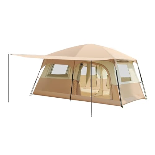 COMETX 2-Kammer-Reise-Camping-Zelt, großes Familienkabinenzelt atmungsaktiv und regenfest für 6-8 Personen Outdoor Camping Wandern Rucksackreisen Strand von COMETX