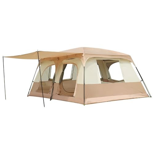 COMETX 2-Kammer-Reise-Camping-Zelt, großes Familienkabinenzelt atmungsaktiv und regenfest für 8-12 Personen Outdoor Camping Wandern Rucksackreisen Strand von COMETX