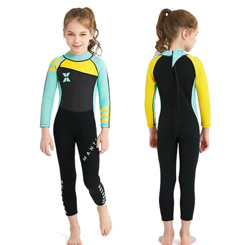 COMETX Kinder Wetsuit Einteiliger Neopren-Badeanzug Sonnenschutz für Surfen Tauchen Schwimmen Bootfahren im Winter von COMETX