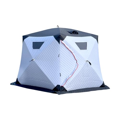 COMETX Outdoor-Camping-Eis-Fischen-Zelt, isoliert, verdicken, Schnellinstallation, Winter-Fischen-Zelt für 4 Personen von COMETX