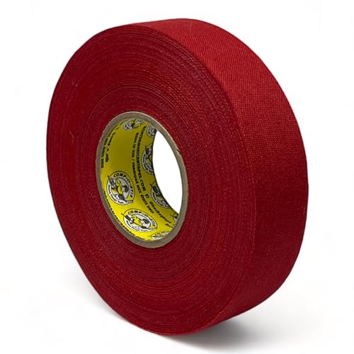 Comp-O-Stik Hockey-Tape, farbiges rotes Stoff, 2,5 cm x 22 m, 1 Stück von COMP-O-STIK GAME TOUGH TAPE