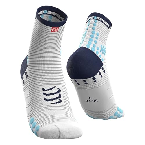 COMPRESSPORT Unisex Compressport Proracing Hoch Weiß Blau T3 Laufsocken, Weiß Blau, 3 Jahre EU von COMPRESSPORT