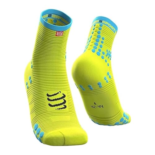 COMPRESSPORT Herren Compressport Racing High Kompressions Laufsocke, Neongelb, 1 EU von COMPRESSPORT