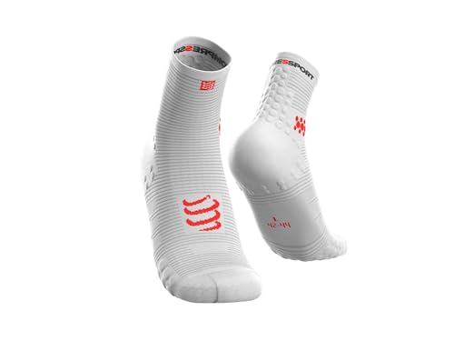 Compressport Laufsocken - Pro Racing Socks V3 Run High - Blasenvorbeugung - Dämpfung und Atmungsaktivität - Running und Triathlon - Für Training und Wettkampf - Leicht. von COMPRESSPORT