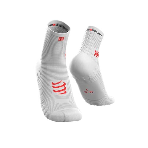 Compressport Herren Racing Sock High White T2 Kompressions Laufsocke, Weiß, 2 von COMPRESSPORT
