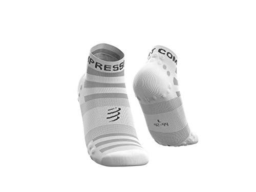 COMPRESSPORT Erwachsene (Unisex) Pro Racing Socks v3.0 Ultralight Run Low Leichte Laufsocken, Weiß, T1 von COMPRESSPORT