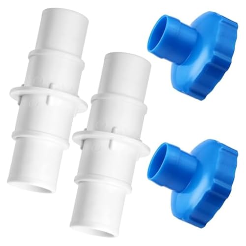 CONFUSE 4-Teiliges Pool-Schlauchadapter-Set, 1-1/4 oder 1-1/2 Schlauchanschlusskupplung und 11238 -B-Adapter für Pool-Staubsauger von CONFUSE