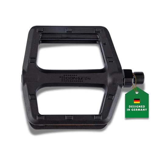 CONTEC Fahrrad-Pedale Grind, 9/16"-Gewinde, Plattform Pedale aus Nylon, robuste Boron-Stahl-Achse, integrierte Reflektoren, geeignet für Mountainbike, Paar CONTEC Fahrrad-Pedale Grind, 9/16"-Gewinde, Plattform Pedale aus Nylon, robuste Boron-Stahl-Achse, integrierte Reflektoren, geeignet für Mountainbike, Paar von CONTEC