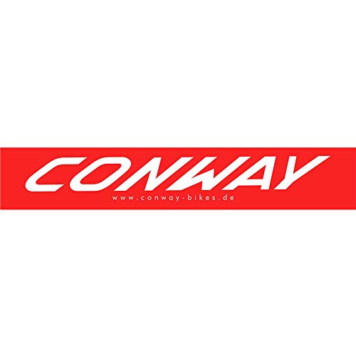 CONWAY Aufkleber Logo Schriftzug 3,5x21cm wetterfester rot weiß Fahrrad CONWAY Aufkleber Logo Schriftzug 3,5x21cm wetterfester rot weiß Fahrrad von CONWAY