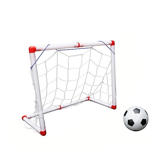 COOLHIYA Kleines Tragbares Fußballtor Für Kinder Spielzeug Fußball Tor Mit Ballnetz Und Luftpumpe Soccer Net Für Drinnen Und Draußen von COOLHIYA