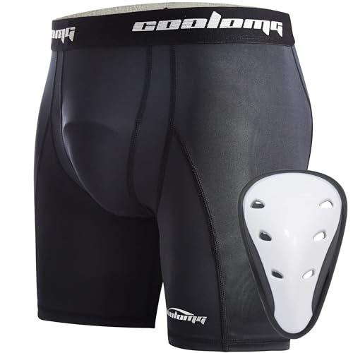COOLOMG Herren Tiefschutz Suspensorium Kompressionshose Unterwäsche mit Cup für Kampfsport Taekwondo L COOLOMG Herren Tiefschutz Suspensorium Kompressionshose Unterwäsche mit Cup für Kampfsport Taekwondo L von COOLOMG