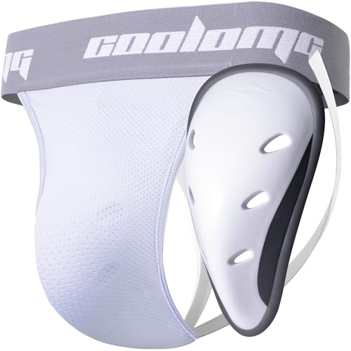 COOLOMG Herren Tiefschutz Suspensorium mit Cup für Handball Kampfsport Taekwondo Eishockey Football Weiß_Neu L COOLOMG Herren Tiefschutz Suspensorium mit Cup für Handball Kampfsport Taekwondo Eishockey Football Weiß_Neu L von COOLOMG