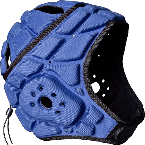 COOLOMG Kopfschutz Helm Sport Training Rugby Football Torwart Tormann Kopfprotektor Unterstützung verstellbar Marineblau COOLOMG Kopfschutz Helm Sport Training Rugby Football Torwart Tormann Kopfprotektor Unterstützung verstellbar Marineblau von COOLOMG