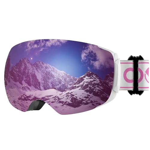 COOLOO Skibrille Herren Damen Jugendliche - Magnetischer OTG Rahmenloser Anti-Beschlag-Schutz mit 100% UV-Schutz von COOLOO