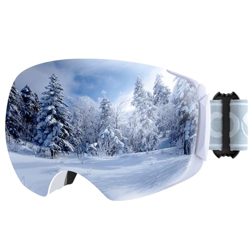 COOLOO Skibrille Herren Damen Jugendliche - Magnetischer OTG Rahmenloser Anti-Beschlag-Schutz mit 100% UV-Schutz von COOLOO