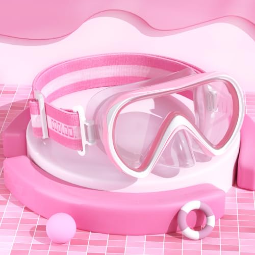 COOLOO Taucherbrille Kinder mit Nasenabdeckung, Schwimmbrille Kinder 4-14 Jahren mit Elastischem Stoffband, Leckfreie Brillen, Anti-Beschlag, Tempered 180° Glas für Jungen und Mädchen COOLOO Taucherbrille Kinder mit Nasenabdeckung, Schwimmbrille Kinder 4-14 Jahren mit Elastischem Stoffband, Leckfreie Brillen, Anti-Beschlag, Tempered 180° Glas für Jungen und Mädchen von COOLOO