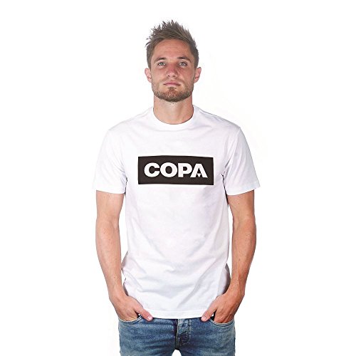 COPA Herren Box Logo T-Shirt mit Rundhalsausschnitt, weiß, XXL von COPA