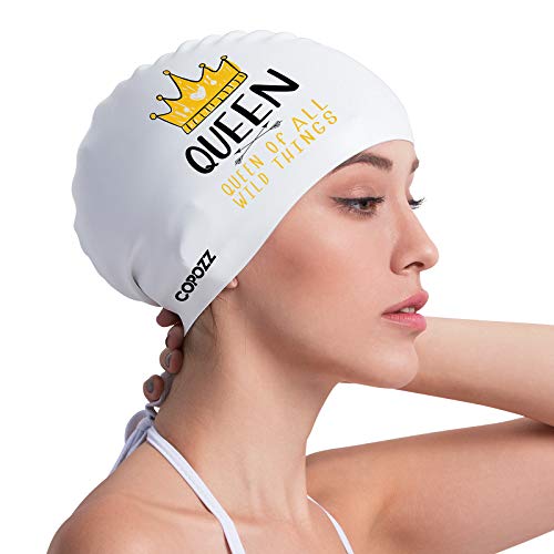 COPOZZ Erwachsene Badekappe, Unisex Wasserdicht Schwimmkappe für Herren Damen, Lange Haare Silikon Swimming Cap Bademütze für Männer Frauen COPOZZ Erwachsene Badekappe, Unisex Wasserdicht Schwimmkappe für Herren Damen, Lange Haare Silikon Swimming Cap Bademütze für Männer Frauen von COPOZZ