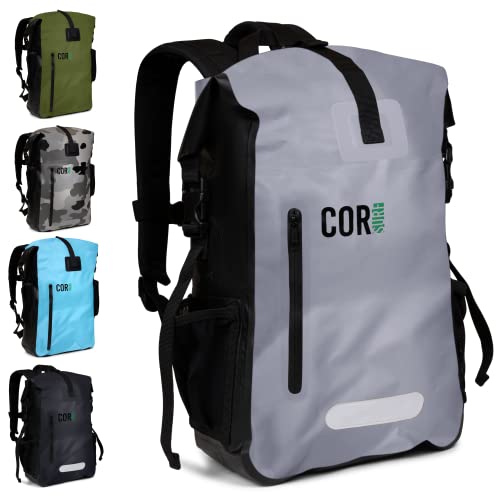 COR Surf Wasserdichter Dry-Bag-Rucksack von mit gepolsterter Laptop-Hülle, robuster Roll-Top-Rucksack von COR Surf