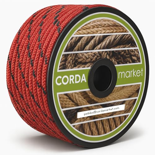 Cordamarket Erwachsene Unisex 10 mm drizseil, rot, 25mts Cordamarket Erwachsene Unisex 10 mm drizseil, rot, 25mts von Cordamarket