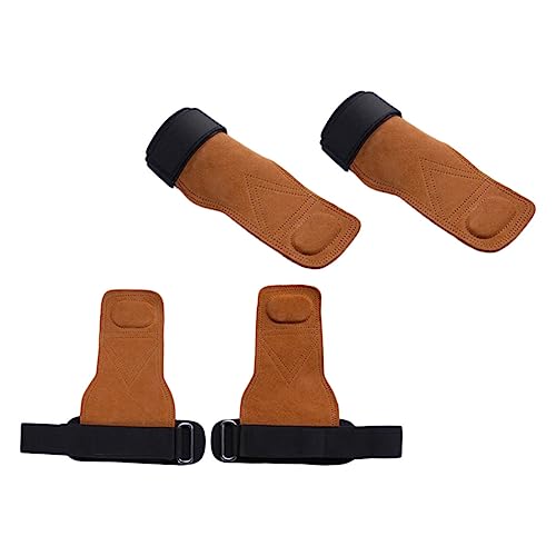 CORHAD 1 Paar Handflächenschutz Handgelenkschutz Handwickel Auf Pull-up-Handschuhe Trainingshandschuhe Mit Handgelenk Fitnesshandschuhe Für Damen Atmungsaktive Turnhandschuhe Wildleder von CORHAD