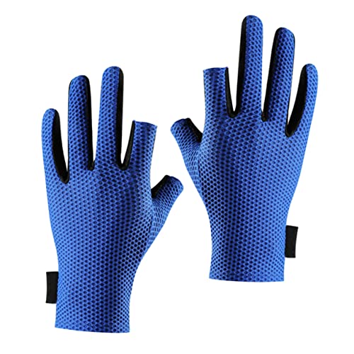 CORHAD 1 Paar Outdoor-Handschuhe Fingerlose Angelhandschuhe Blaue Fäustlinge Dehnbare Fahrradhandschuhe Wimpernkleberöffner Handschuhe Zum Training Dehnbare Handschuhe Trainingshandschuhe von CORHAD
