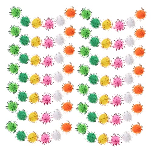 CORHAD 1000 Stück Weihnachtsdekoration Pompons Kleine Bommelbällchen Bunte Bommelbälle Makramee Bommel Pompons Basteln Kleine Pompons Mini-Pompons Farbige Pompons Bommel-Ornament Plüsch von CORHAD