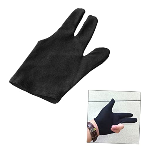 CORHAD 12 Stück 3 Finger Handschuhe Für Billard Und Snooker Schwarz Hochwertige Pool Shooter Handschuhe Für Präzises Ideal Für Wettkämpfe Und Training von CORHAD