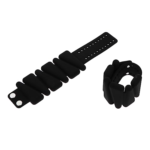 CORHAD 2 Paar Gewichts Armband Handgelenkringe Sportarmbänder Laufarmband Verstellbare Armbänder Fitness-gewichte Anheben Der Handgelenkschlaufen Handkettenarmband Black Kieselgel von CORHAD