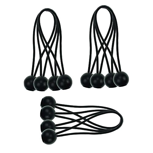 CORHAD 25St Hüpfring mit Ball Bungee-Cord-Enden Mini-Bungee-Seile Planenbefestigungen Seil für Fitness zeltklemmen zeltleinenspanner Seil für Camping Kugelkopf-Bungee-Seil Polyester Black von CORHAD