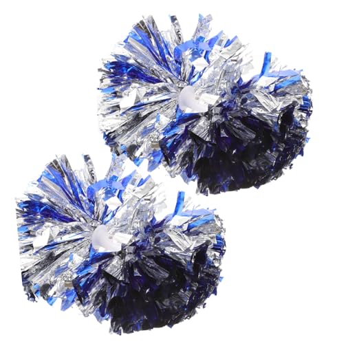 CORHAD 2St Jubel-Tool Gymnastik jubeln Requisiten Blaue und weiße Bommeln Spirituelle, lustige Pompons Tanzbälle Cheerleading The Cheerleaders Cheer Pompom Requisiten jubelnder Bommel PVC von CORHAD