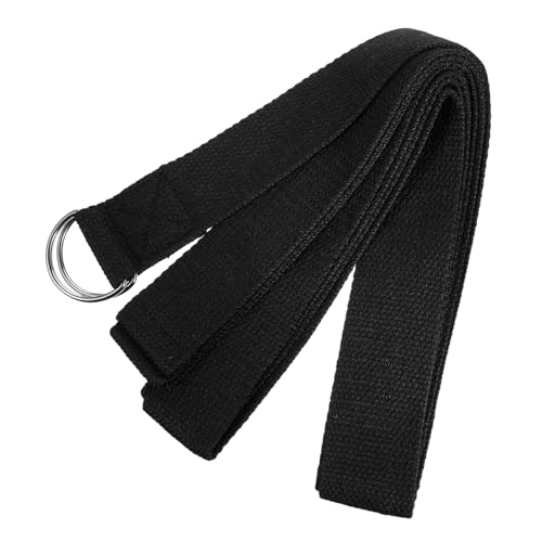 CORHAD 2st Yoga-stretching-gürtel Stretchbänder Trainieren Trainingsmattengurt Verstellbarer Yogamattengurt Dehnungsband Trainieren Übungsgurtdehnung Fitness Black Polyester Baumwolle von CORHAD