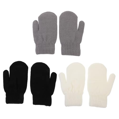 CORHAD 3 Paar Damen Fäustlinge Winterhandschuhe Mit Warmfutter Dicke Outdoor Fäustlinge Für Kalte Tage Kuschelige Und Stilvolle Fäustlinge Für Freizeit Und Aktivitäten von CORHAD