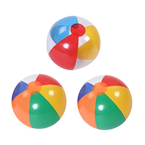 CORHAD 3St aufblasbarer Ball Wasserbälle aufblasbar Unterhaltungsspielzeug für Kinder Strandspielzeug für Kinder kinderspielzeug Kinder Spielzeug PVC-Spielball bunter Wasserball Colorful von CORHAD