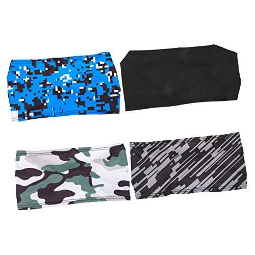 CORHAD 4 Stück Schweißband Herren-Stirnband Schweiß Stirnbänder Atmungsaktive Schweißbänder Sportliche Stirnbänder Basketball-stirnbänder Herren-Bandanas Haarband Für Männer Polyester von CORHAD