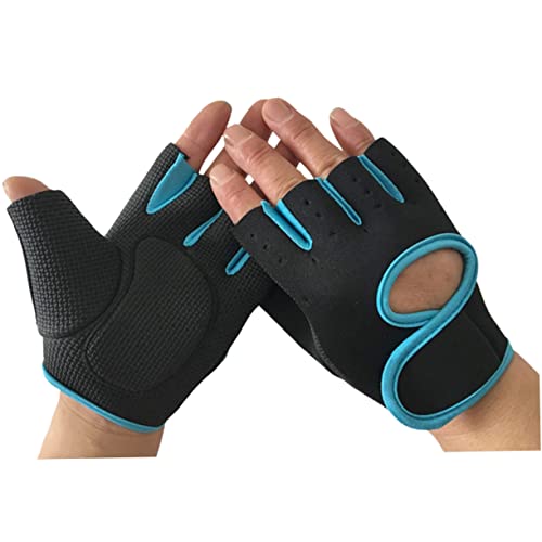 CORHAD Fahrradhandschuhe Halbfinger Für Training Und Fitness rutschfeste Sporthandschuhe Schwarz Und Blau Größe L Ideal Für Workout Und Outdoor Aktivitäten von CORHAD