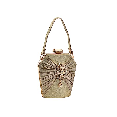 CORIOS Abendtasche Damen Strass Clutch Bag Shiny Diamant Handtasche Klein Tasche Elegante Umhängetasche Kette Schultertasche für Hochzeit Abschlussball Bankett-Party Gold CORIOS Abendtasche Damen Strass Clutch Bag Shiny Diamant Handtasche Klein Tasche Elegante Umhängetasche Kette Schultertasche für Hochzeit Abschlussball Bankett-Party Gold von CORIOS