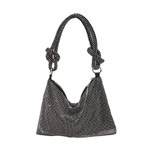 CORIOS Abendtasche Damen Strass Clutch Bag Shiny Diamant Handtasche Strasssteine Schultertasche Glitzer Umhängetasche Klein Tasche für Hochzeit Abschlussball Bankett-Party Schwarz CORIOS Abendtasche Damen Strass Clutch Bag Shiny Diamant Handtasche Strasssteine Schultertasche Glitzer Umhängetasche Klein Tasche für Hochzeit Abschlussball Bankett-Party Schwarz von CORIOS