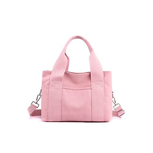 CORIOS Canvas Schultertasche Damen Handtasche Casual Umhängetasche Mittlere Kapazität Henkeltaschen Multifunktionale Tote Beutel Mode Arbeit Shopper Reise Alltag Tragetasche Rosa CORIOS Canvas Schultertasche Damen Handtasche Casual Umhängetasche Mittlere Kapazität Henkeltaschen Multifunktionale Tote Beutel Mode Arbeit Shopper Reise Alltag Tragetasche Rosa von CORIOS