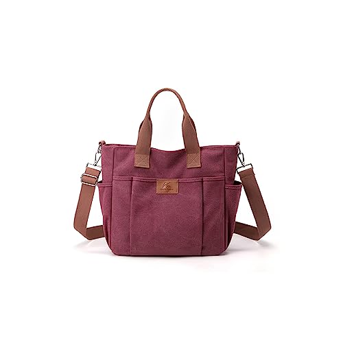 CORIOS Canvas Schultertasche Damen Handtasche Große Kapazität Umhängetasche Casual Henkeltaschen Multifunktionale Tote Beutel Tragetasche für Shopper Arbeit Reise Lila CORIOS Canvas Schultertasche Damen Handtasche Große Kapazität Umhängetasche Casual Henkeltaschen Multifunktionale Tote Beutel Tragetasche für Shopper Arbeit Reise Lila von CORIOS