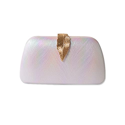 CORIOS Clutch Damen Glitter Handtasche Kette Abendtasche Umhängetasche mit Blatt Schnalle Verschluss Portemonnaie Tasche Glänzend Schultertasche für Cocktailparty Abendparty Tanzparty Weiß CORIOS Clutch Damen Glitter Handtasche Kette Abendtasche Umhängetasche mit Blatt Schnalle Verschluss Portemonnaie Tasche Glänzend Schultertasche für Cocktailparty Abendparty Tanzparty Weiß von CORIOS