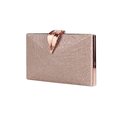 CORIOS Clutch Damen Kette Abendtasche Umhängetasche mit Blatt Schnalle Verschluss Glänzend Schultertasche Portemonnaie Tasche Glitter Handtasche für Hochzeit Abendparty Tanzparty Geburtstag Roségold CORIOS Clutch Damen Kette Abendtasche Umhängetasche mit Blatt Schnalle Verschluss Glänzend Schultertasche Portemonnaie Tasche Glitter Handtasche für Hochzeit Abendparty Tanzparty Geburtstag Roségold von CORIOS