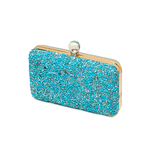 CORIOS Damen Abendtasch Strass Clutch Tasche Formale Handtasche Elegante Schultertasche Klein Tasche Luxuriös Umhängetasche Abschlussball Party Hochzeit Brauttasche für Frauen Blau CORIOS Damen Abendtasch Strass Clutch Tasche Formale Handtasche Elegante Schultertasche Klein Tasche Luxuriös Umhängetasche Abschlussball Party Hochzeit Brauttasche für Frauen Blau von CORIOS