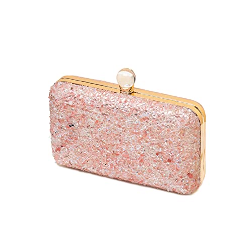 CORIOS Damen Abendtasch Strass Clutch Tasche Formale Handtasche Elegante Schultertasche Klein Tasche Luxuriös Umhängetasche Abschlussball Party Hochzeit Brauttasche für Frauen Rosa CORIOS Damen Abendtasch Strass Clutch Tasche Formale Handtasche Elegante Schultertasche Klein Tasche Luxuriös Umhängetasche Abschlussball Party Hochzeit Brauttasche für Frauen Rosa von CORIOS