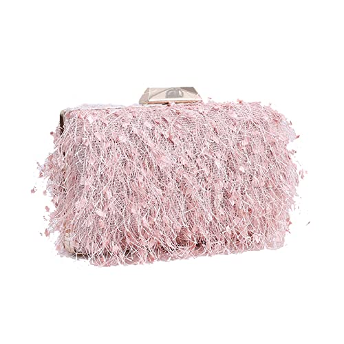 CORIOS Damen Abendtasche Kleine Clutch Abnehmbarer Kette Tasche Hochzeit Braut Handtasche Portemonnaie Tasche Schultertasche Elegante Umhängetasche für Hochzeit Abendparty Tanzparty Rosa CORIOS Damen Abendtasche Kleine Clutch Abnehmbarer Kette Tasche Hochzeit Braut Handtasche Portemonnaie Tasche Schultertasche Elegante Umhängetasche für Hochzeit Abendparty Tanzparty Rosa von CORIOS