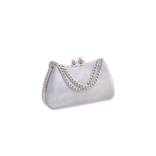 CORIOS Damen Abendtasche Marmor Clutch Bag Elegant Brauttasche Luxus Handgelenktasche Abnehmbarer Kette Handtasche Klein Tasche für Tanzparty Hochzeit Geburtstag Abendparty Silber CORIOS Damen Abendtasche Marmor Clutch Bag Elegant Brauttasche Luxus Handgelenktasche Abnehmbarer Kette Handtasche Klein Tasche für Tanzparty Hochzeit Geburtstag Abendparty Silber von CORIOS