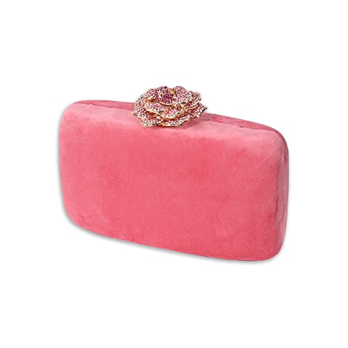 CORIOS Damen Abendtasche Samt Clutch Bag Glitter Handtasche Glänzend Schultertasche Kette Tasche Shining Portemonnaie Elegante Umhängetasche für Cocktail Party Tanzparty Abendparty Rosa CORIOS Damen Abendtasche Samt Clutch Bag Glitter Handtasche Glänzend Schultertasche Kette Tasche Shining Portemonnaie Elegante Umhängetasche für Cocktail Party Tanzparty Abendparty Rosa von CORIOS