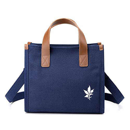 CORIOS Damen Canvas Handtasche Casual Umhängetasche Henkeltasche Multifunktionale Tragetasche Tote Beutel Henkeltaschen für Arbeit Schule Shopper Alltag Reise Dunkelblau CORIOS Damen Canvas Handtasche Casual Umhängetasche Henkeltasche Multifunktionale Tragetasche Tote Beutel Henkeltaschen für Arbeit Schule Shopper Alltag Reise Dunkelblau von CORIOS