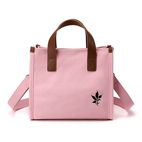 CORIOS Damen Canvas Handtasche Casual Umhängetasche Henkeltasche Multifunktionale Tragetasche Tote Beutel Henkeltaschen für Arbeit Schule Shopper Alltag Reise Rosa CORIOS Damen Canvas Handtasche Casual Umhängetasche Henkeltasche Multifunktionale Tragetasche Tote Beutel Henkeltaschen für Arbeit Schule Shopper Alltag Reise Rosa von CORIOS